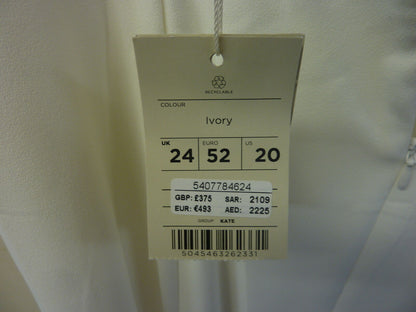 MONSOON KATE PEARL TRIM MAXI DRESS-IVORY-UK24 RRP:£150