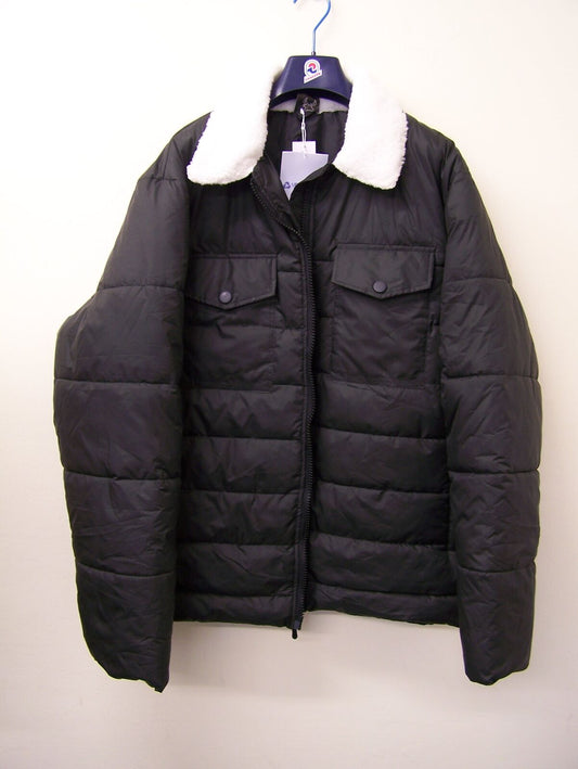 Men's Black Urban Buck Puffer Coat Size: L