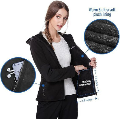 Outdoor Master Women's Fleece Hoodie Jacket Large