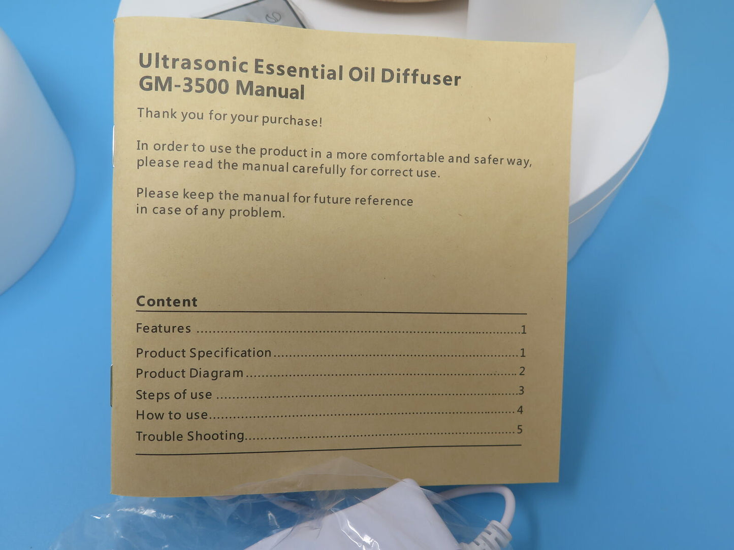 TENSWALL 500ML ESSENTIAL OIL DIFFUSER-GM3500
