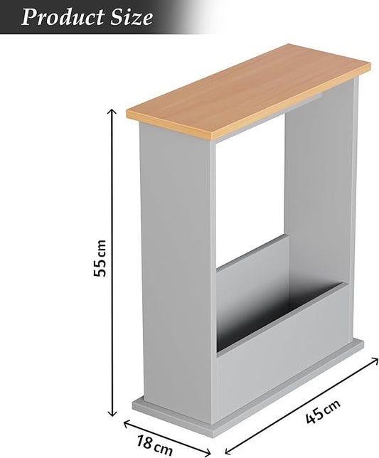 BLISSWOOD SLIM SIDE TABLE-DARK GREY