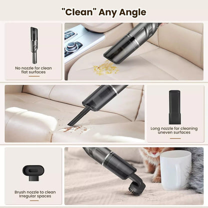 MZGO 2023,Handheld Vacuum, 120W Powerful Car Vacuum Cleaner, Chargeable