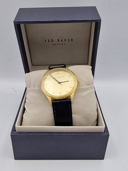 Ted Baker Manhatt 40 mm Men's Black Leather Watch BKPMHF905