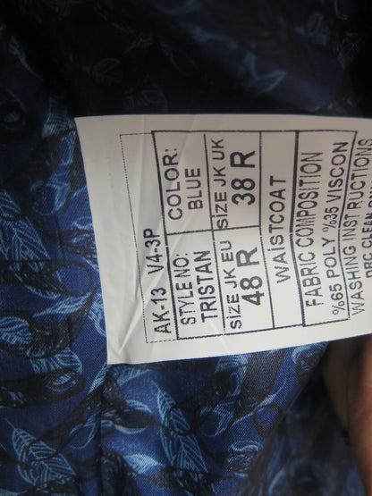 KNIGHTHOOD 3PC SUIT TWEED CHECK-JACKET UK38/WAISTCOAT 38R/TROUSERS 38R