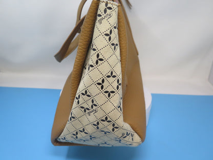 FIORELLI TAN AND TEXTILE MEDIUM TOTE BAG
