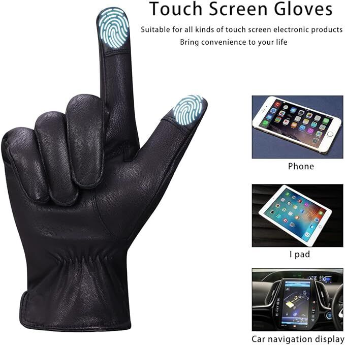 YISEVEN Mens Leather Gloves