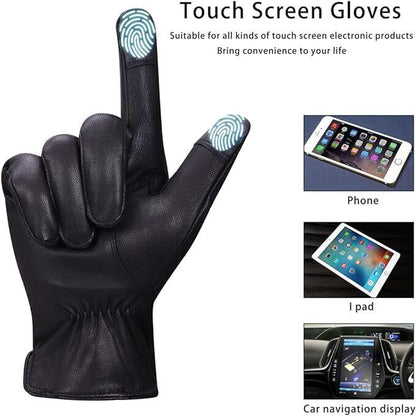 YISEVEN Mens Leather Gloves