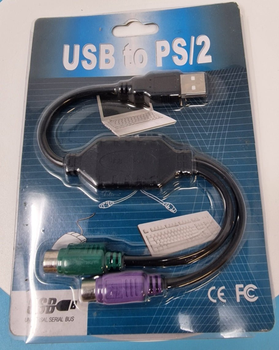 USB to 2 x PS/2 Adapter PS2 Female Keyboard and Mouse Adaptor Splitter Converter
