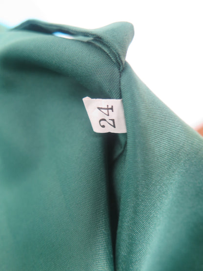 DINAVIAN ONE SHOULDER CHIFFON EVENING/OCCASION DRESS-DARK GREEN-UK24