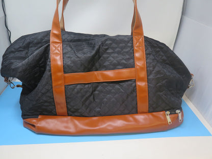 LEKE TRAVEL BAG-BLACK/BROWN