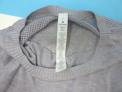 LULULEMON WELL BEING SWEATER-HEATHER GREY-UK4