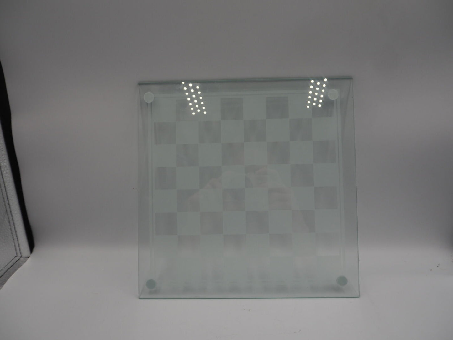 glass chess set frosted and clear glass pieces