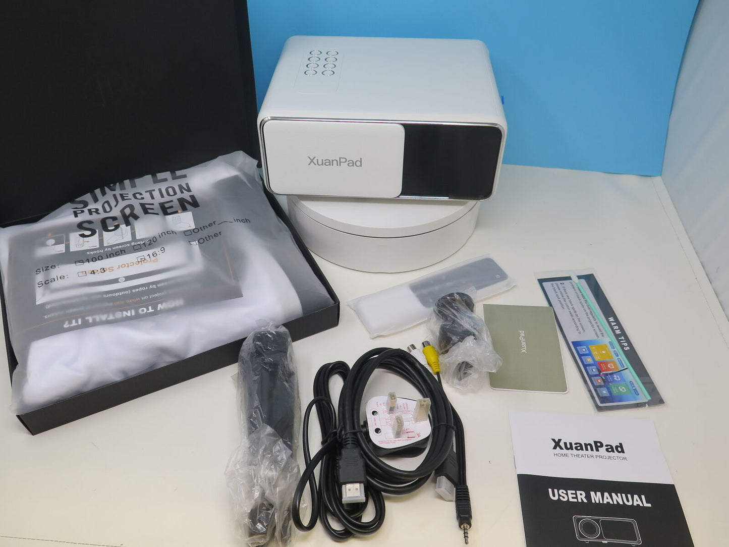 XUANPAD 2024 UPGRADED  5G WIFI BLUETOOTH PROJECTOR-RD886