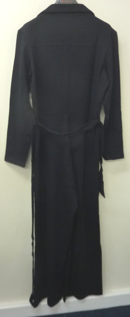 THE WHITE COMPANY-JERSEY UTILITY JUMPSUIT-12-BLACK