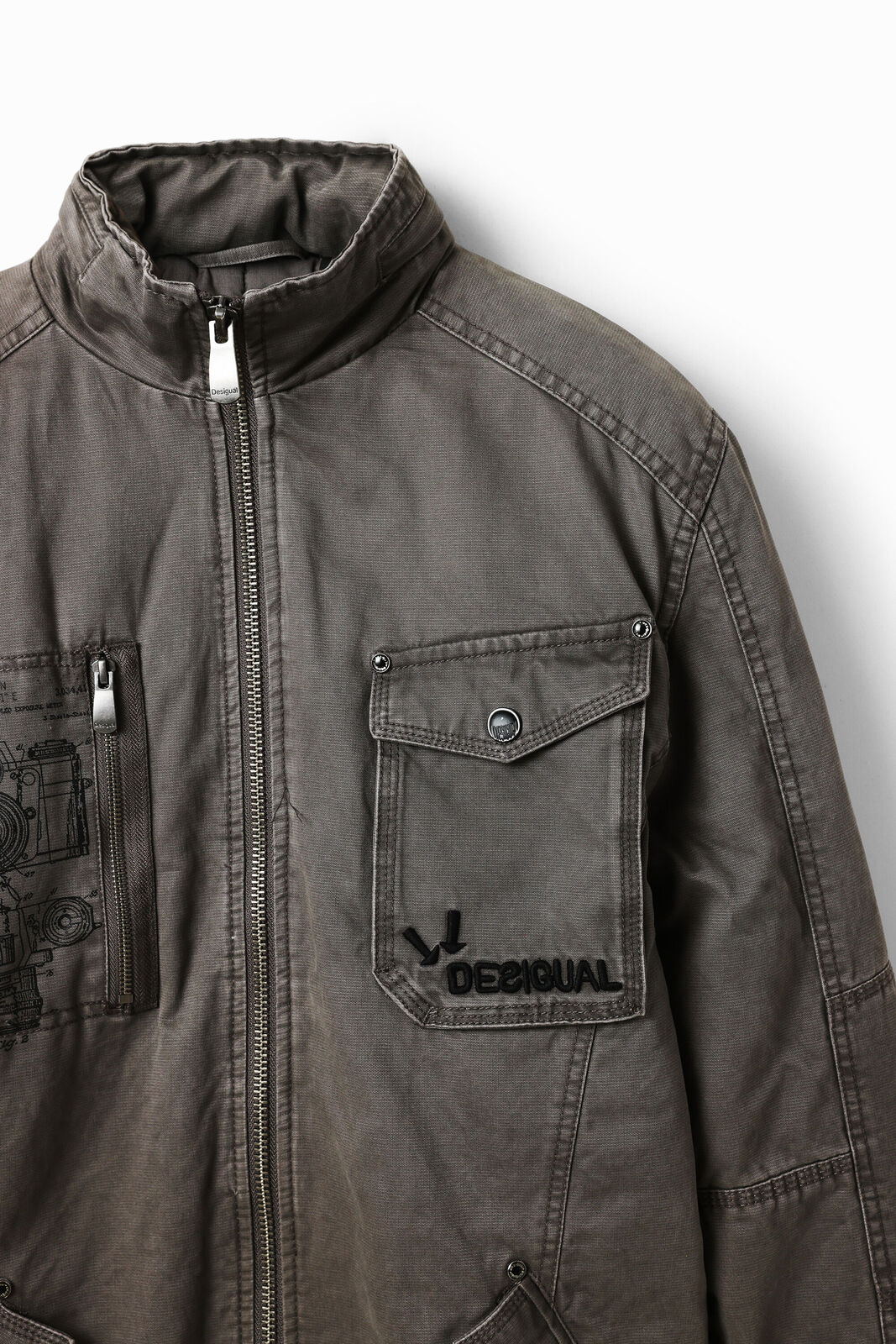 DESIGUAL MENS GREY COAT MEDIUM RRP:£160