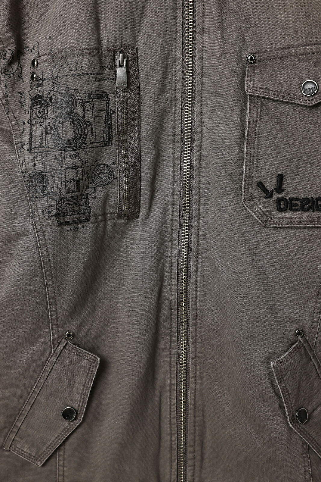 DESIGUAL MENS GREY COAT MEDIUM RRP:£160