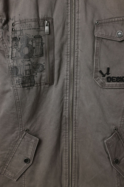 DESIGUAL MENS GREY COAT MEDIUM RRP:£160