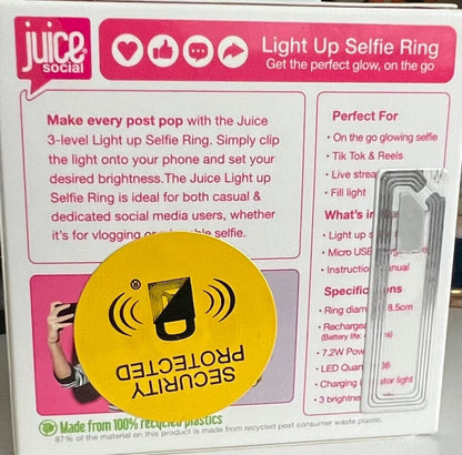 NEW Juice Social Clip-On Selfie Ring Light for Mobile Phones -Tablets