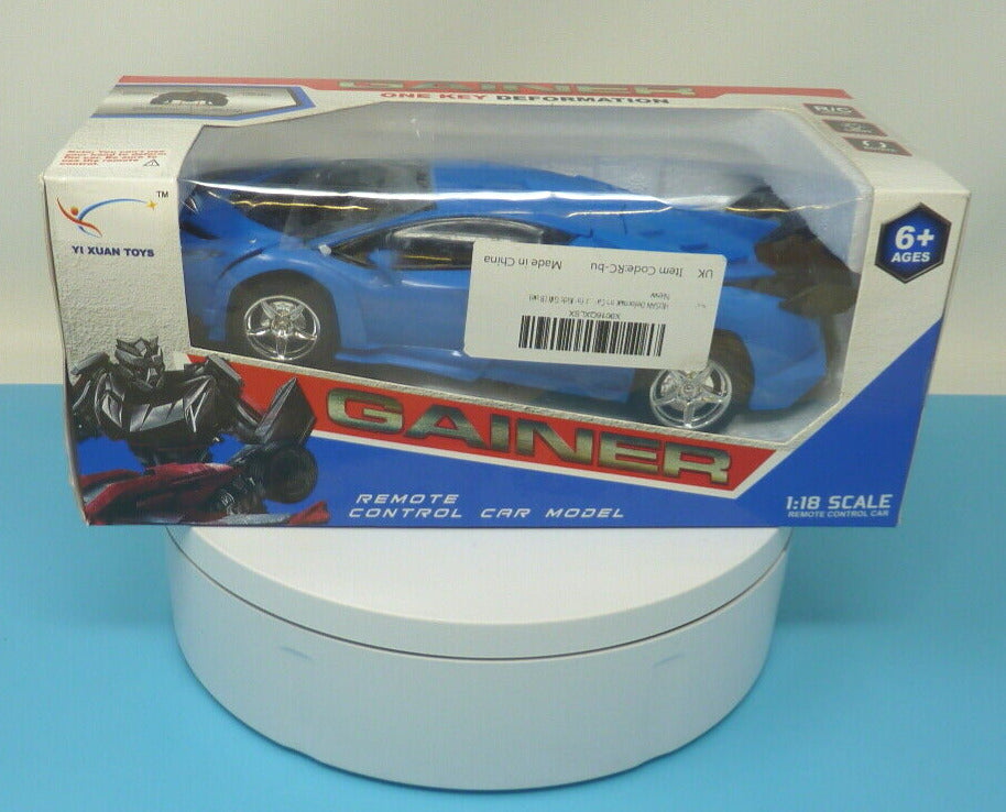 GAINER ONE KEY DEFORMATION REMOTE CONTROL CAR- BLUE