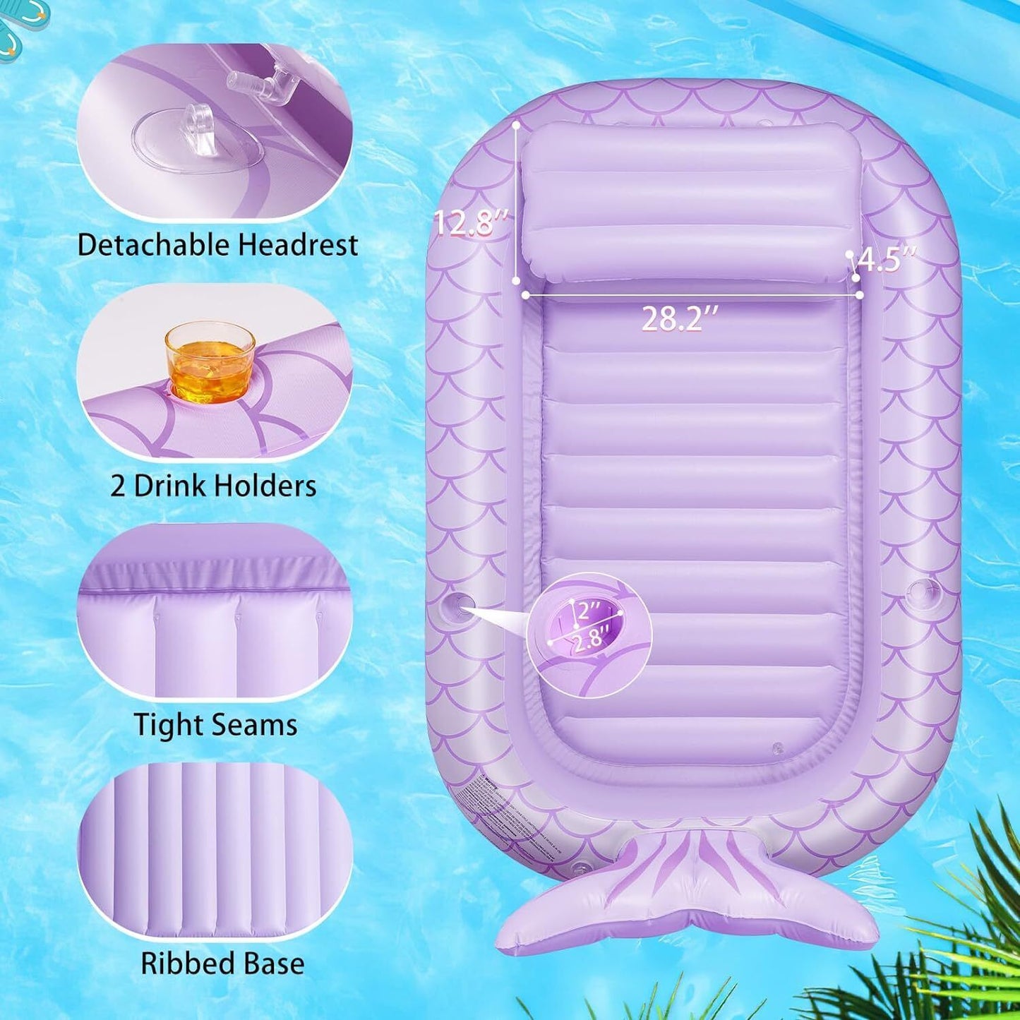 HeySplash Inflatable Pool Floats purple