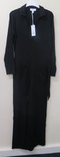 THE WHITE COMPANY-JERSEY UTILITY JUMPSUIT-BLACK-UK10