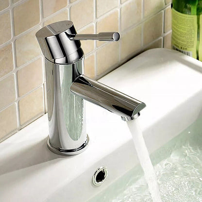 BLOSSOM CHROME CLOAKROOM BATHROOM BASIN MONO MIXER TAP + SPRUNG BASIN WASTE
