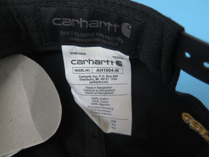 CARHARTT FIRM DUCK FLAT BRIM CAP-BLACK