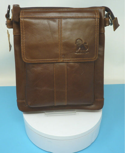 LAOSHIZI BROWN LEATHER BAG