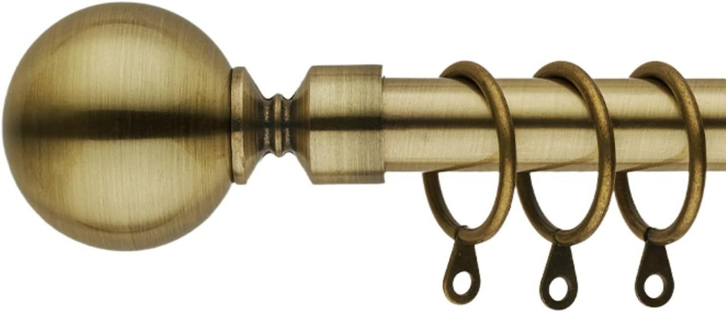 ANTIQUE BRASS EXTENDABLE CURTAIN POLE-120CM-210CM