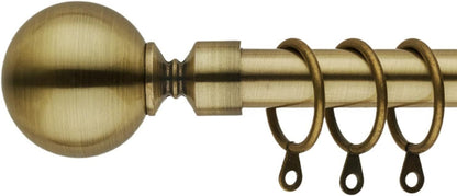 ANTIQUE BRASS EXTENDABLE CURTAIN POLE-120CM-210CM