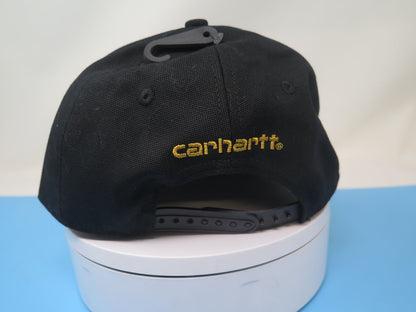 CARHARTT FIRM DUCK FLAT BRIM CAP-BLACK