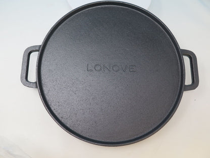 LONOVE DOUBLE SIDED GRIDDLE PAN FOR BBQ-30CM