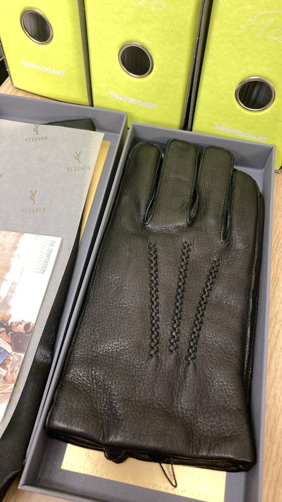 YISEVEN Mens Leather Gloves
