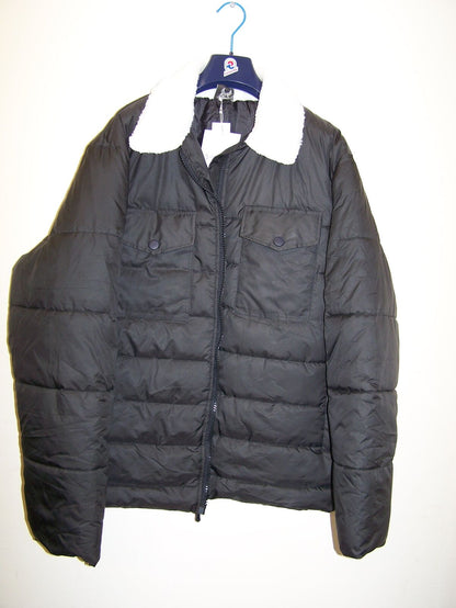 Men's Black Urban Buck Puffer Coat Size: L