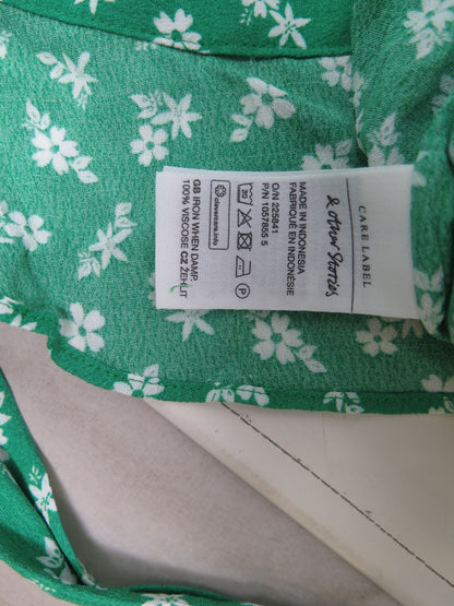 LOS ANGELES ATELIER & OTHER STORIES WRAP AROUND TOP-GREEN-UK8/10-EU36