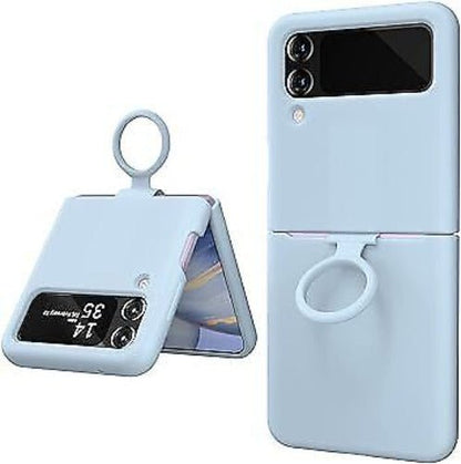 Silicone Cover With Ring Galaxy Z Flip 4 Light Blue