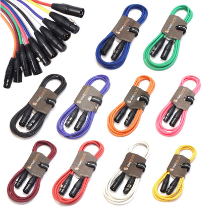 Premium Microphone Lead Male XLR to Female XLR - Pro Noiseless Balanced Cable