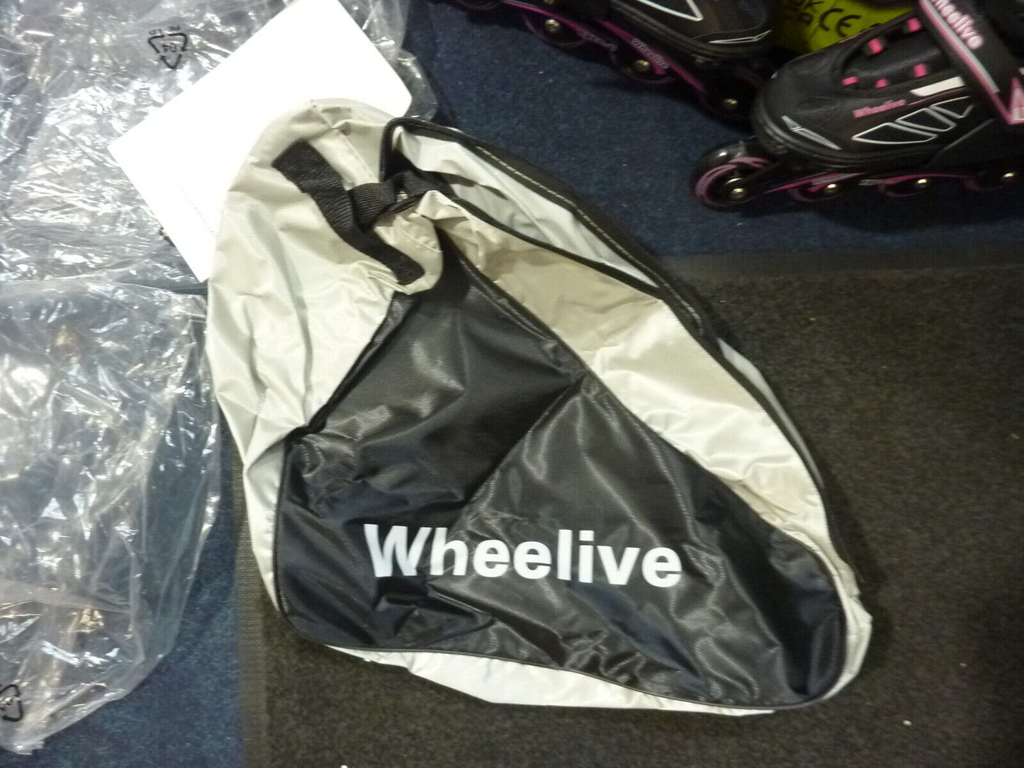 WHEELIVE INLINE SKATES-SIZE UK3-6 BLACK/PINK