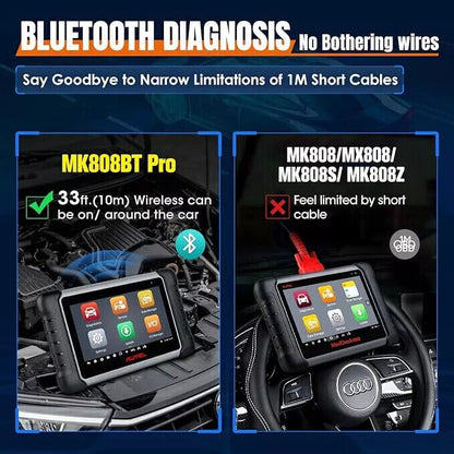 Autel MaxiCom MK808BT PRO Full System Car Diagnostic Tool Bluetooth 2.4 & 5 GHz
