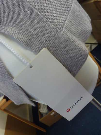 LULULEMON WELL BEING SWEATER-HEATHER GREY-UK4