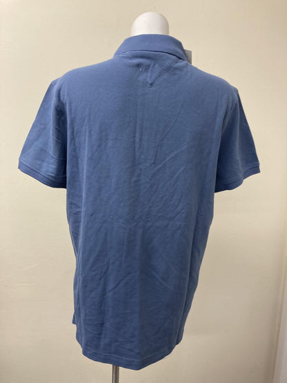 Tommy Hilfiger Logo Polo T Shirt Blue Medium