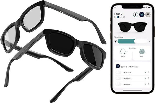 Ampere Dusk Smart sunglasses and Wireless charging case