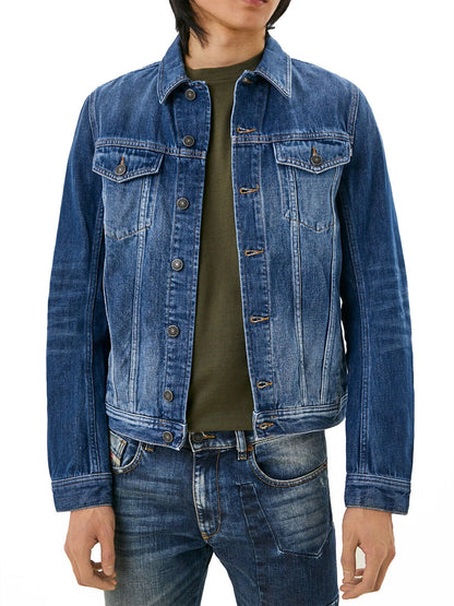 Diesel - Slim Fit Denim Jeans Jacket Vintage Blue XXL