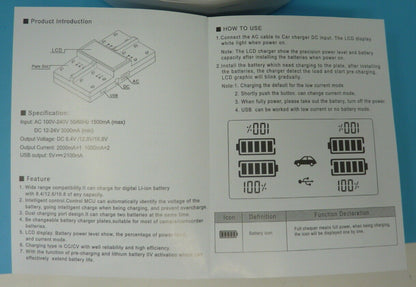 4 WAY DIGITAL BATTERY CHARGER DC-LCD