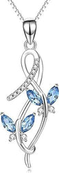 YAFEINI BUTTERFLY NECKLACE-SILVER
