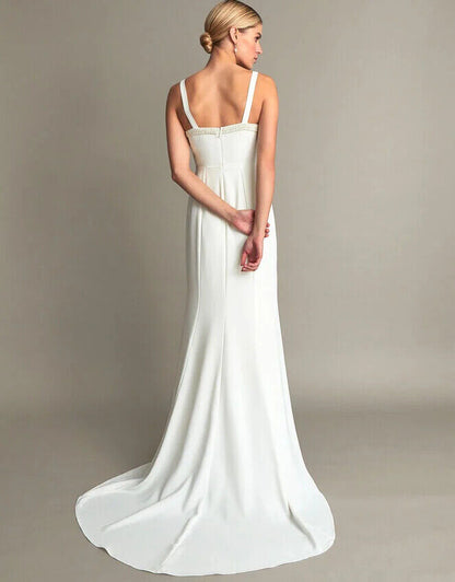 MONSOON KATE PEARL TRIM MAXI DRESS-IVORY-UK24 RRP:£150