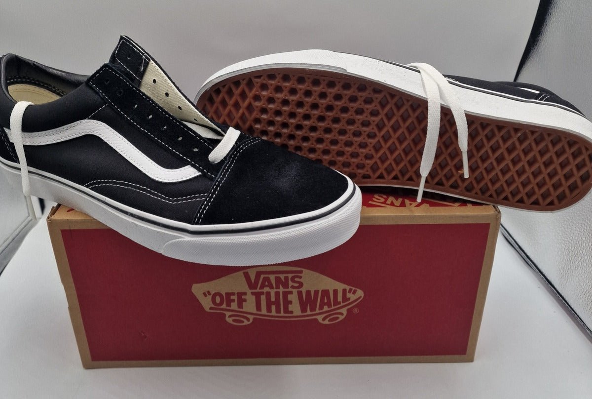 Vans OFF THE WALL Old Skool black / white Mens shoe UK 10.5