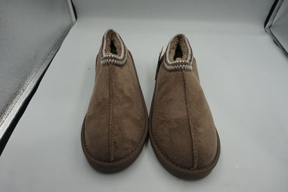 Ella shoes: Kelly women Embroided Faux Fur Lined Mule Slippers-UK6