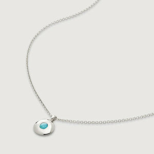 Monica Vinader December Birthstone Chain Necklace-Turquoise