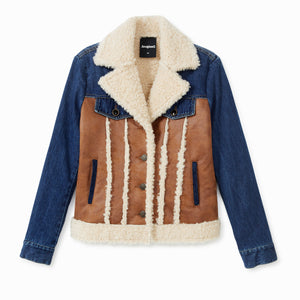 Desigual denim jacket fleece 16/18 UK Brand new